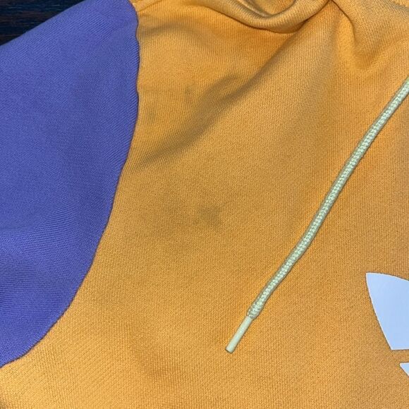 Adidas Adventure pastel trefoil hooded Hoodie Sweatshirt jacket pullover L slim - Picture 2 of 7